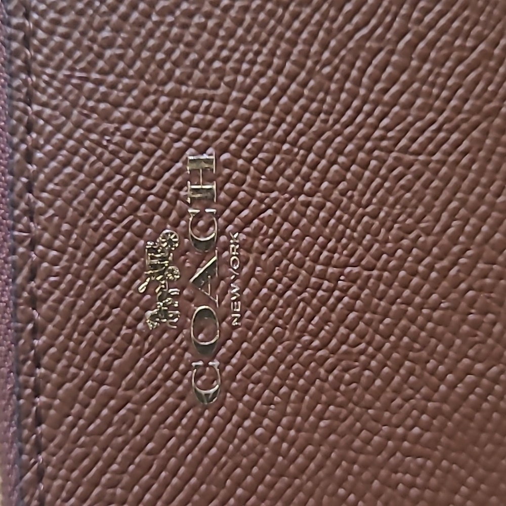 NEW Coach Brown Leather Wristlet - Picture 2 of 6